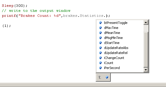 Message stats are useful for testing.